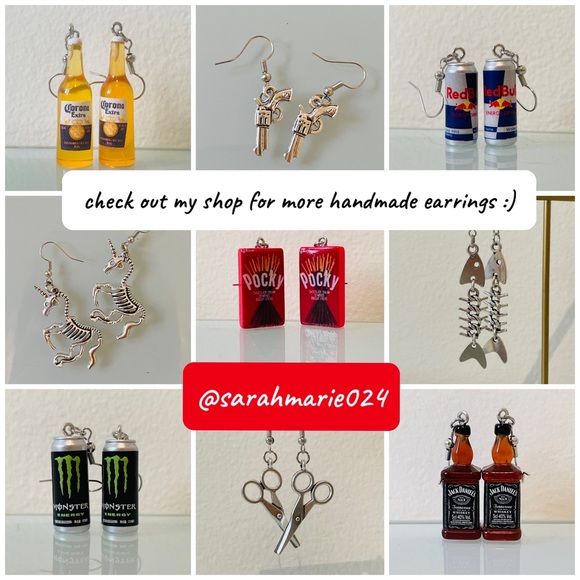 Handmade Absolut Vodka Earrings - Picture 4 of 4